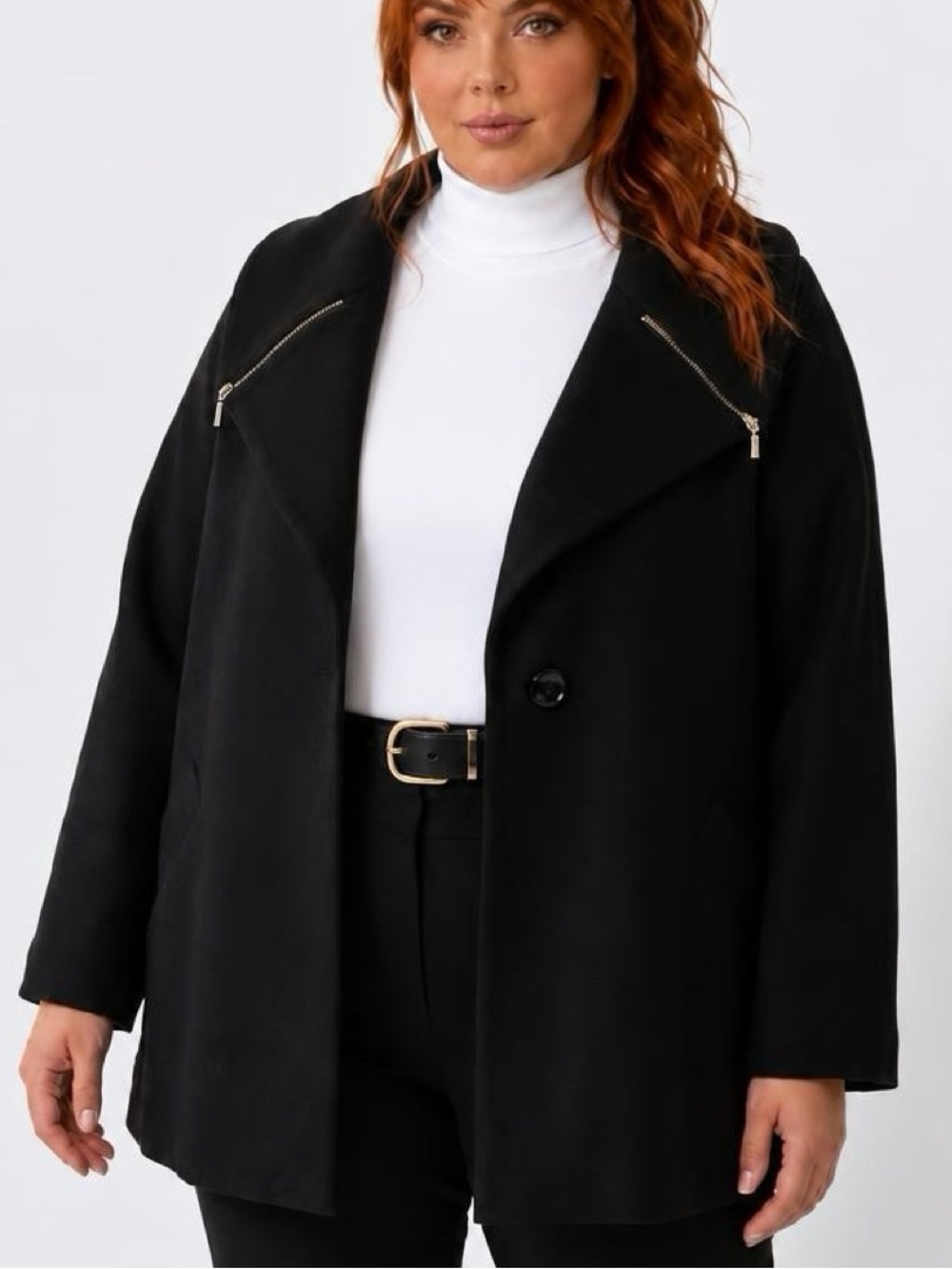 Lundström 🇨🇦 Collection Made in Canada 95% Wool Oversized Swing Cape Coat Black